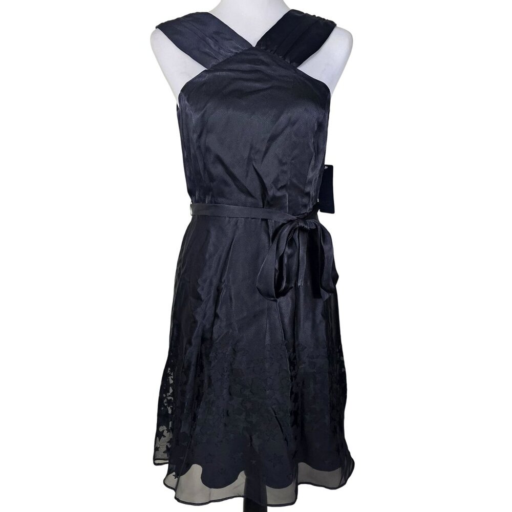 Rachel Roy Whimsigoth Celestial Mini Dress 4 Black Star Mesh Tie Fairy Grunge